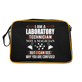 Je suis technicien de laboratoire Et Pas magicien Drôle - Sac Retro - noir/or - Dos