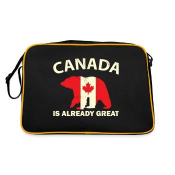 OURS DU DRAPEAU CANADIEN LE CANADA EST DÉJÀ UN GRAND CANADA - Sac Retro - noir/or - Dos