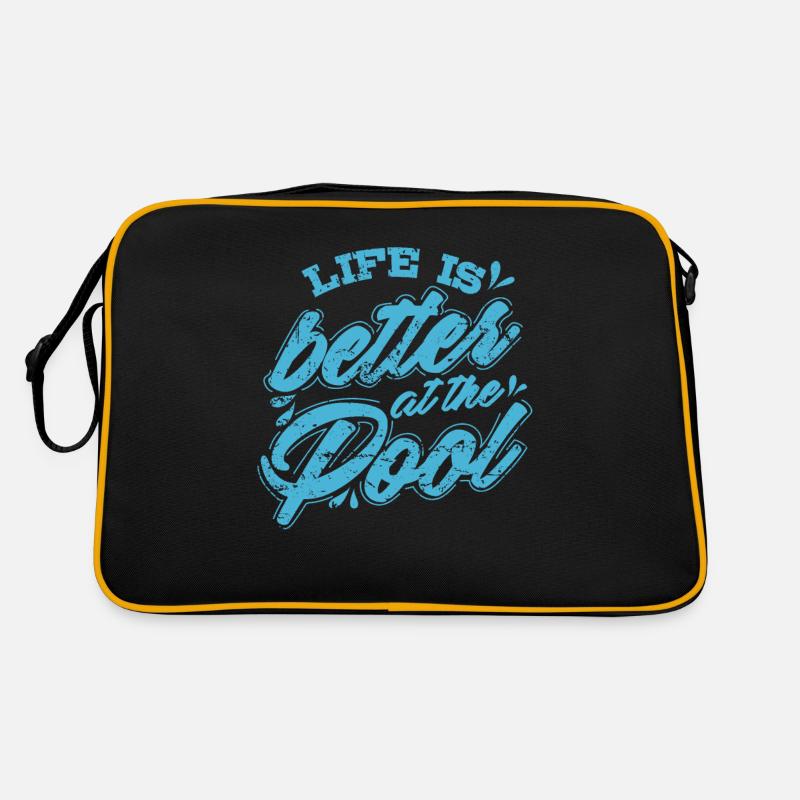 Schwimmen Life is Better at the Pool Retro Tasche