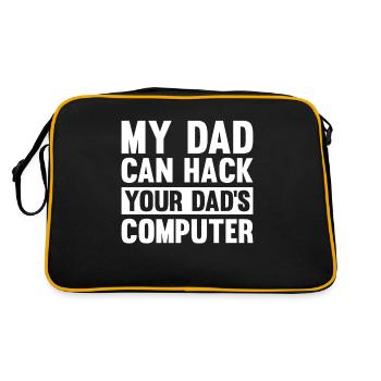 Hacker Code Ordinateur papa Sort cadeau - Sac Retro - noir/or - Dos