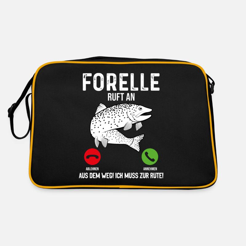 Forelle Angeln Retro Tasche