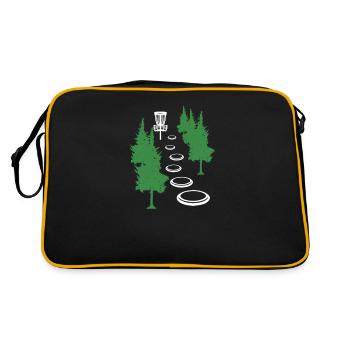 Frisbee Golf - Retro Tasche - Schwarz/Gold - Hinten