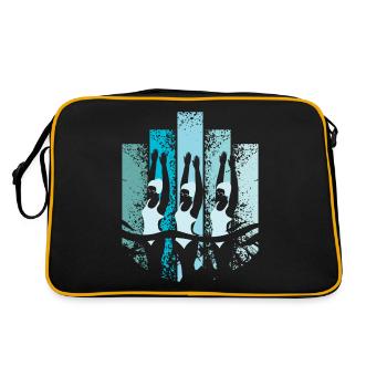 synchronschwimmen Retro - Retro Tasche - Schwarz/Gold - Hinten