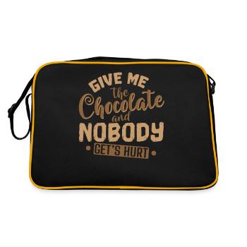 Schokolade Give Me The Chocolate and Nobody Get's - Retro Bag - black/gold - Back