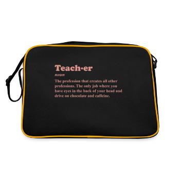 TEACHER NOUN Teacher Quote Teacher Funny Best - Retro Bag - black/gold - Back