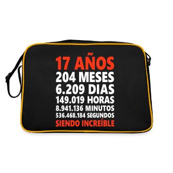 17th birthday Spain Spanish saying gift - Retro Bag - black/gold - Back