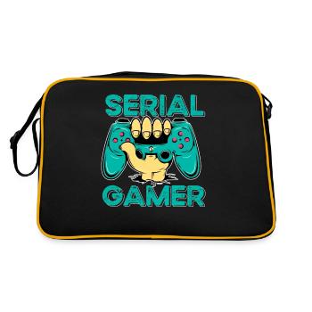 Serial Gamer Ado Geek Humour Jeux Vidéo - Sac Retro - noir/or - Dos