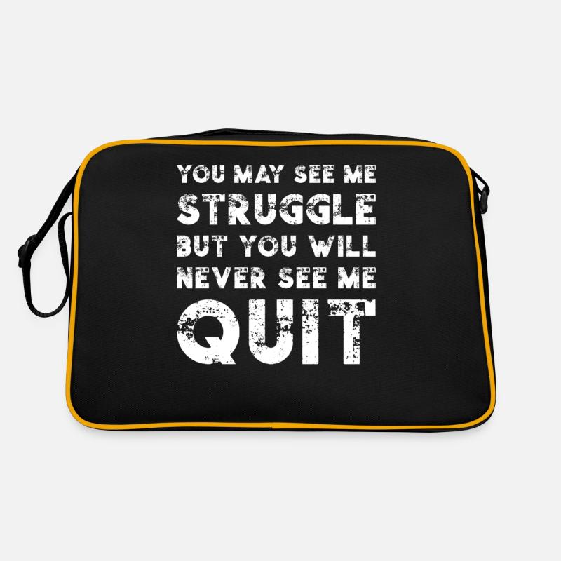 Motivation Quote Retro Bag