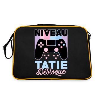 Future Tatie Gamer Annonce Grossesse Tata Geek - Sac Retro - noir/or - Dos