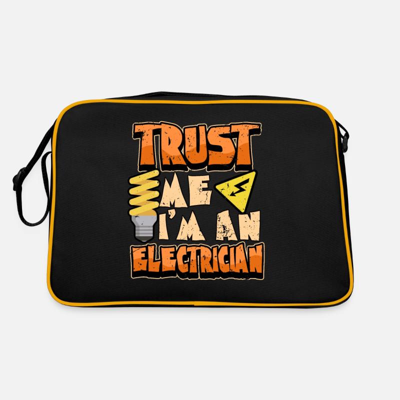 Elektriker Spruch Beruf Job Strom Kabel Geschenk Retro Tasche