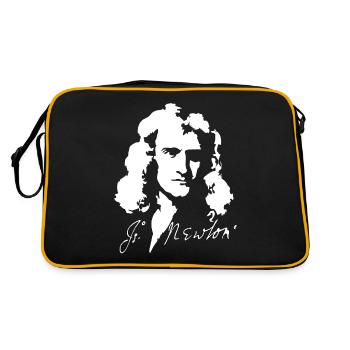 Isaac Newton Gesetze der Physik Mathematiker - Retro Tasche - Schwarz/Gold - Hinten