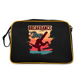Breakdance Junge Breakdancing Kinder - Retro Tasche - Schwarz/Gold - Hinten