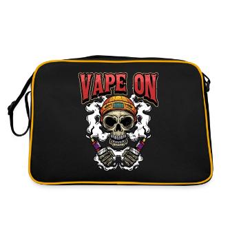 Vape vapeur vapoteuse Vaping rengaine cadeau - Sac Retro - noir/or - Dos