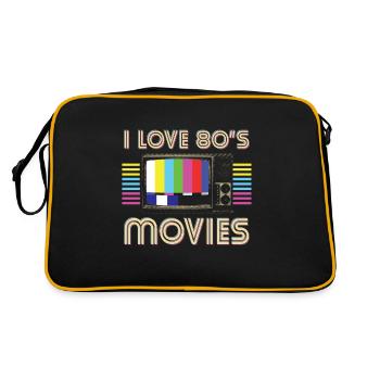 J’adore les films des années 80 - Sac Retro - noir/or - Dos