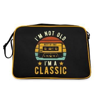 Anniversaire Rétro Style Millésime 1961 - Sac Retro - noir/or - Dos