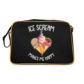Glace glace glace crème glacée d’été rengaine cadeau - Sac Retro - noir/or - Dos
