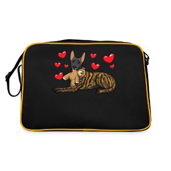 Hollandse Herdershond Berger hollandais - Sac Retro - noir/or - Dos