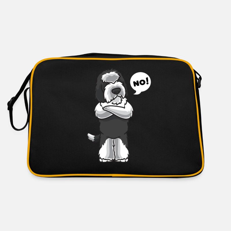 Sturer Sheepadoodle Hund Retro Tasche
