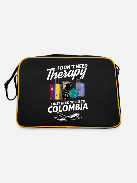 Colombia flag I Colombian Souvenirs - Sac Retro - noir/or - Dos