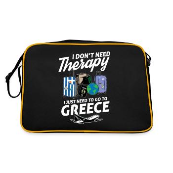 Grèce flag I Greek Souvenirs - Sac Retro - noir/or - Dos