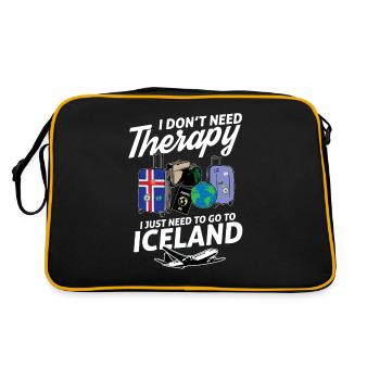 Iceland flag I Icelandic Souvenirs - Sac Retro - noir/or - Dos