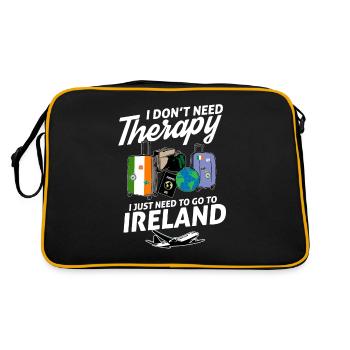 Ireland flag I Irish Souvenirs - Retro Tasche - Schwarz/Gold - Hinten
