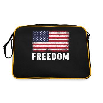 Freedom American Flag - Retro Bag - black/gold - Back
