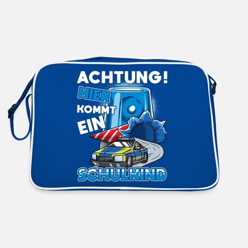 Einschulung Polizei Kindergarten Abschied Retro Tasche