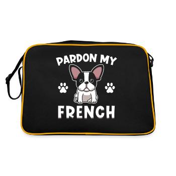 Frenchie Bulldog français Bulldog - Sac Retro - noir/or - Dos