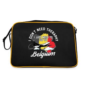 Belgium flag I Belgian Souvenirs - Sac Retro - noir/or - Dos