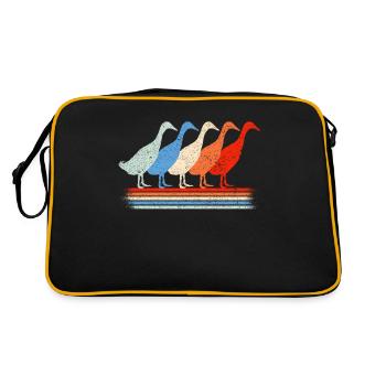 Amoureux des canards qui courent des canards qui courent - Sac Retro - noir/or - Dos