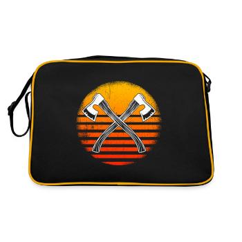 Axt-Wurfäxte Und Tomahawks - Retro Tasche - Schwarz/Gold - Hinten