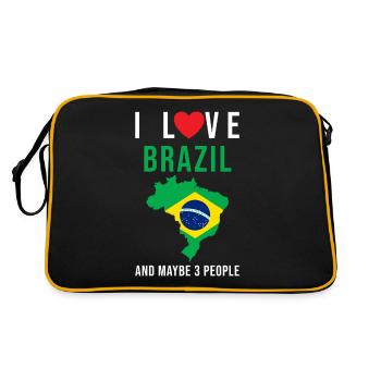 Brésil j'aime le Brésil - Sac Retro - noir/or - Dos