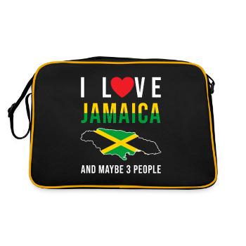 Jamaïque j'aime la Jamaïque - Sac Retro - noir/or - Dos
