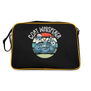 Chèvre ferme chèvres agneau chuchoteur cadeau - Sac Retro - noir/or - Dos