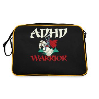 ADHD Warrior ADHD Gift - Retro Bag - black/gold - Back