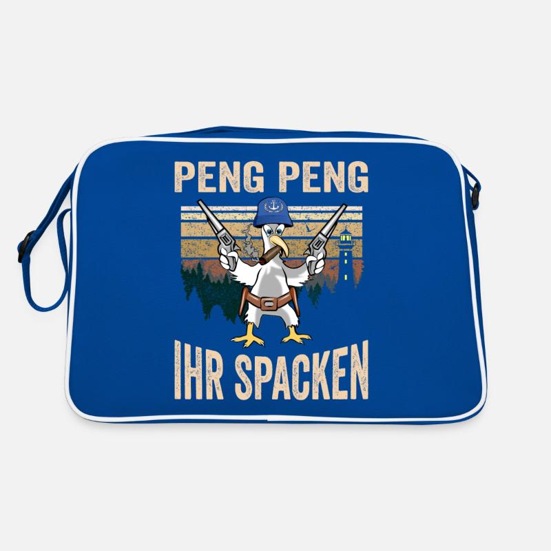Moinsen Moin Peng Peng ihr Spacken Moin Möwe Digga Retro Tasche