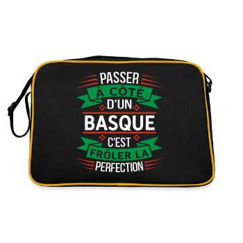 Basque Parfait Idée Cadeau Humour Pays Basque - Sac Retro - noir/or - Dos