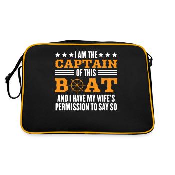 Capitaine du bateau et l’autorise de ma femme - Sac Retro - noir/or - Dos