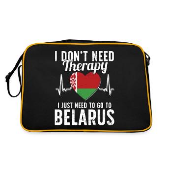 Belarus flag I Belarus Souvenirs - Retro Bag - black/gold - Back