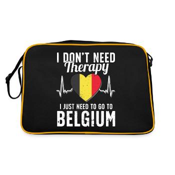 Belgium flag I Belgian Souvenirs - Sac Retro - noir/or - Dos