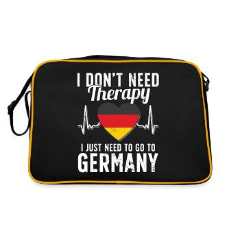 Germany flag I German Souvenirs - Retro Bag - black/gold - Back