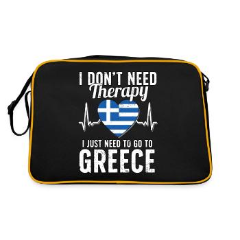 Grèce flag I Greek Souvenirs - Sac Retro - noir/or - Dos