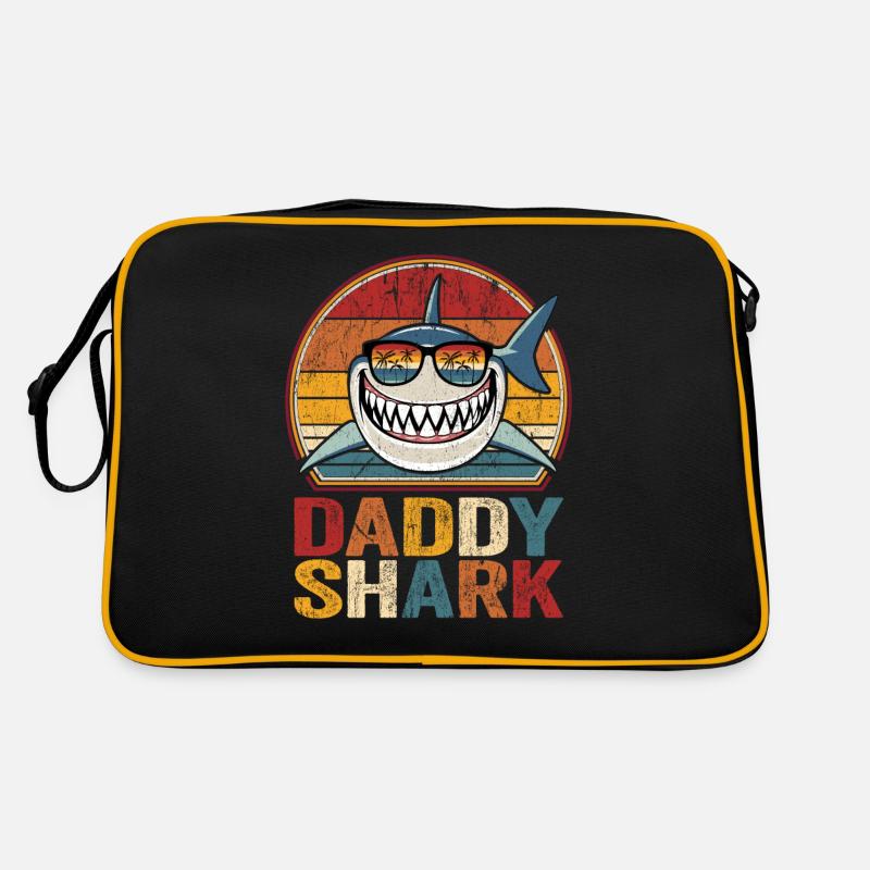 Papa Requin rétro Daddy Shark Requin papa papa papa papy papa Sac Retro