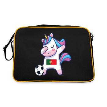 Dabbing Licorne Football Portugal - Sac Retro - noir/or - Dos
