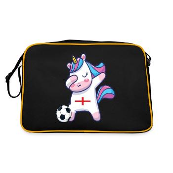Dabbing Licorne Football Angleterre - Sac Retro - noir/or - Dos