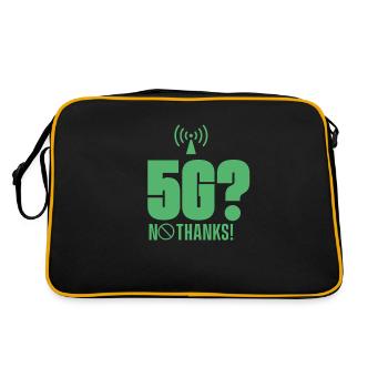 5G ? Non merci! Ennemis de la téléphonie mobile 5G rayonnement - Sac Retro - noir/or - Dos