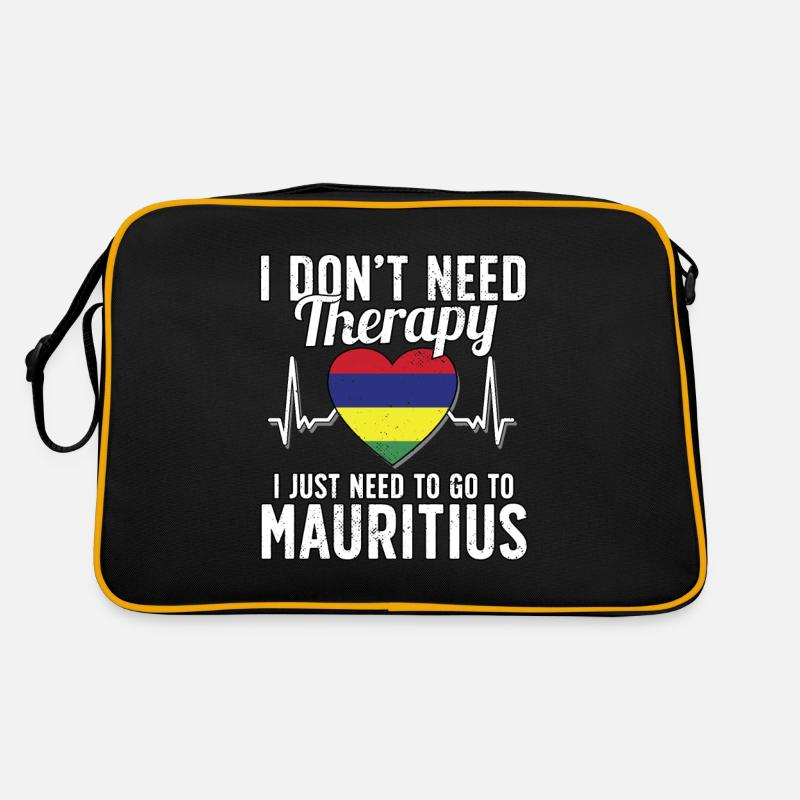 Mauritius flag I Mauritius Souvenirs - Retro Bag - black/gold