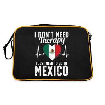 Mexico flag I Mexican Souvenirs - Sac Retro - noir/or - Dos