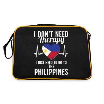 Philippines flag I Filipino Souvenirs - Sac Retro - noir/or - Dos